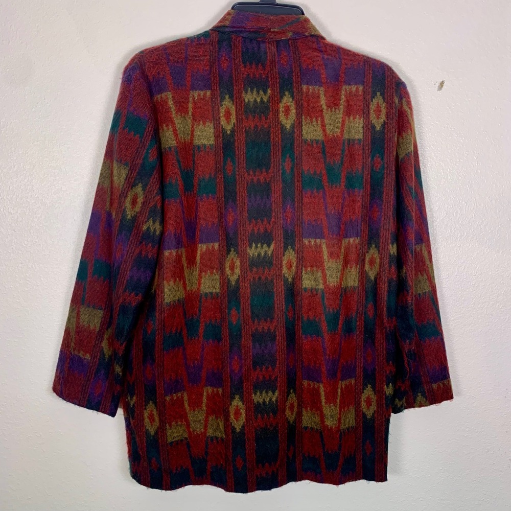 Cosmos Collection USA Vintage Southwestern Geometric Shawl Collar Blazer Women S - Picture 4 of 8